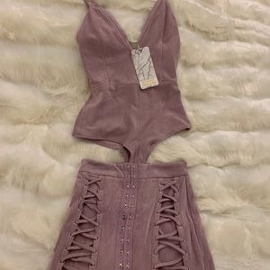 Oh Polly Seude Two Piece Set